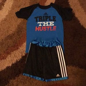 Adidas T-shirt and Shorts (kids)